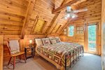 Open Loft Master Bedroom with a King Bed, a Private Open Porch 